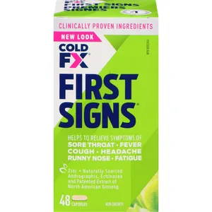 Cold-FX First Signs Natural Cold Remedy - Non-Drowsy Relief for Cold & Flu Symptoms