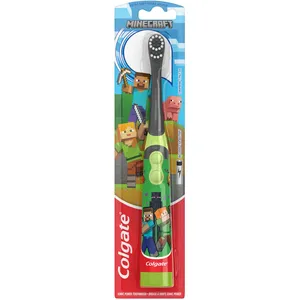 Colgate Kids Battery Powered Minecraft Toothbrush with Extra Soft Bristles for Ages 3 and Up