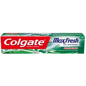 Colgate Max Fresh Toothpaste with Breath Strips, Clean Mint Flavor 150mL for Long-Lasting Freshness