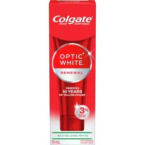 Colgate Optic White Renewal Whitening Toothpaste 3.0 oz - Removes 15 Years of Stains, Enamel Safe