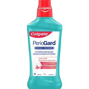 Colgate PerioGard Protect Gum Mouthwash 1L - Minty Freshness for Healthy Gums & 12 Hour Plaque Protection