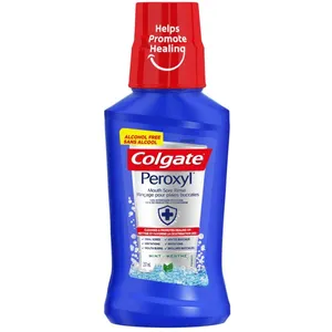Colgate Peroxyl Mouth Sore Rinse, Mint Flavor, Alcohol-Free, 237 mL for Oral Healing and Care