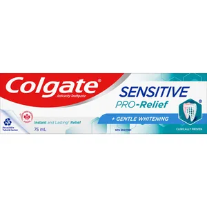 Colgate Sensitive Pro-Relief Gentle Whitening Toothpaste 75ml for Sensitive Teeth Relief