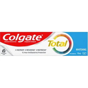 Colgate Total Whitening Toothpaste, 70mL Gel for Whole Mouth Health & Fresh Breath