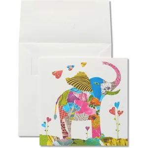 Colorful Elephant Birthday Card by Papyrus with Foil Accents and Embossing - Unique Design