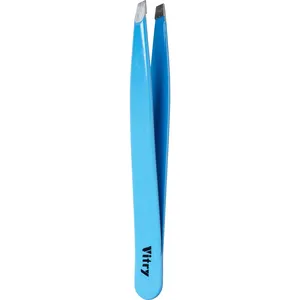 Coloured Tweezers with Slant Ends - Precision Hair Removal Tool - Made in France - 12cm