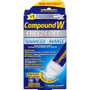 Compound W Freeze Off Advanced Wart Removal System - Safe, Effective Treatment for Common & Plantar Warts