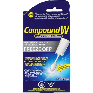 Compound W Freeze Off Wart Removal System - 12 Treatments for Common & Plantar Warts
