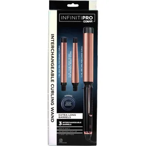 Conair InfinitiPRO Interchangeable Curling Wand - Black, 1" & 1.5" Barrels, Titanium Ceramic