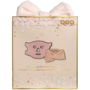 Cooling Cryo Mask and Bow Headband Set for Refreshing Skincare Routine