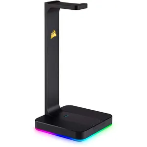 Corsair ST100 RGB Headset Stand with 7.1 Surround Sound & Dual USB 3.1 Inputs - Premium Aluminum