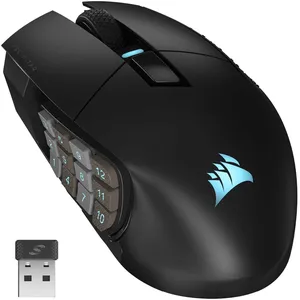 Corsair Scimitar Elite Wireless Gaming Mouse – 16 Programmable Buttons, Adjustable Hand Fit, 26k DPI