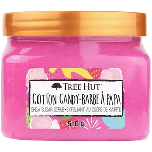 Cotton Candy Shea Sugar Scrub - Exfoliating Body Scrub with Strawberry & 6 Natural Oils for Glowing Skin