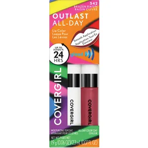 Covergirl Outlast All-Day Lip Color - Brazen Raisin 542, Long-Lasting, Moisturizing, Transfer-Resistant