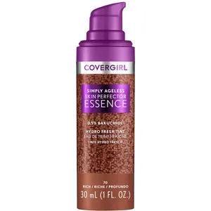 Covergirl Simply Ageless Skin Perfector Essence Foundation Medium - 40, Vegan Skincare Makeup Hybrid