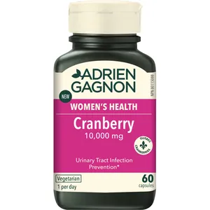 Cranberry 10000Mg Capsules - Pure Quebec Extract for Urinary Health & Antioxidant Support