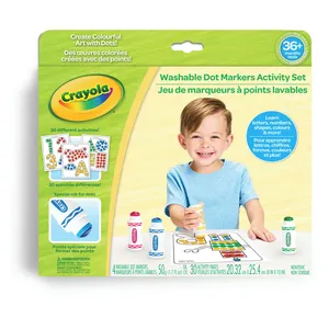 Crayola Washable Dot Markers Activity Set for Kids - 4 Markers with 30 Fun Learning Pages