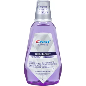Crest 3D White Brilliance Mouthwash, Clean Mint, 1L - Alcohol Free Whitening in 7 Days Guaranteed