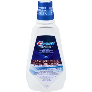 Crest 3D White Glamorous White Mouthwash, 946 mL - Fresh Mint Flavor for a Whiter Smile in 7 Days