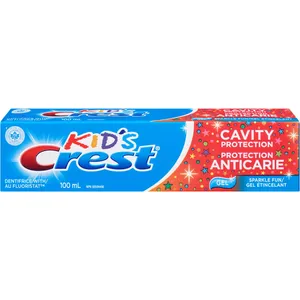 Crest Kid's Cavity Protection Sparkle Fun Gel Toothpaste, 100 mL â€“ Sugar-Free with Fluoristat