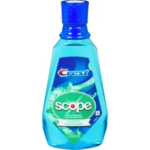 Crest Scope Cool Peppermint Mouthwash - Refreshing 1L Rinse for Ultimate Freshness and Cleanliness