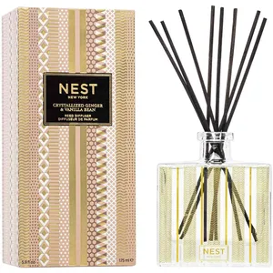 Crystallized Ginger & Vanilla Bean Reed Diffuser - Holiday Aromas with Continuous 90-Day Fragrance