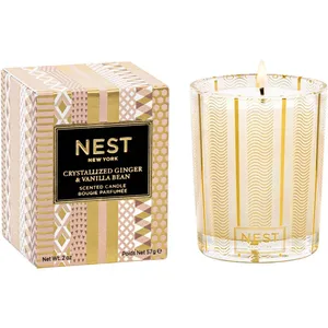 Crystallized Ginger & Vanilla Bean Votive Candle - Irresistible Holiday Aroma, Premium Clean Burn
