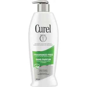 Curel Fragrance Free Original Lotion - 24-Hour Hydration for Sensitive Skin, Non-Greasy Formula