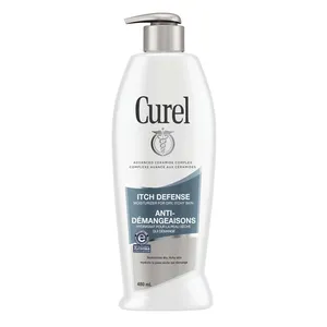 Curel Itch Defense Lotion for Eczema Relief, Fragrance-Free, Gentle for Babies 6 Months+