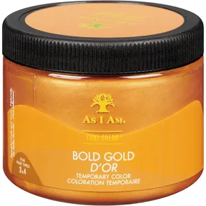 Curl Color Bold Gold - Vibrant Medium Hold Gel for All Natural Hair Colors, Flake-Free & Vegan