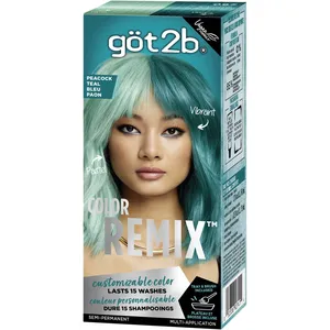 Customizable Semi-Permanent Hair Color Kit - Peacock Teal & Shocking Pink 