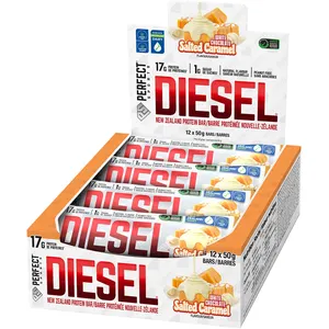 DIESEL New Zealand Protein Bar White Chocolate Salted Caramel - 17g Protein, 1g Sugar, Kosher