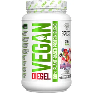 DIESEL Vegan Protein Very Berry Splash - 100% Plant-Based, Lactose Free, Gluten Free, No Artificial Sweeteners