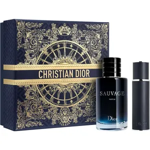 DIOR Sauvage Parfum Set - Limited Edition 3.4 oz & Travel Spray - Luxurious Men's Cologne