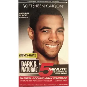 Dark And Natural Men's 5-Minute Hair Color - Natural Black Shade for Effortless Coverage