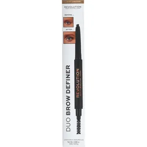 Dark Brown Duo Brow Definer Pencil with Precision Tip and Definition Brush for Perfectly Defined Brows