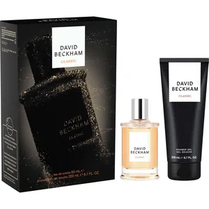 David Beckham Classic Gift Set: Eau de Toilette 50ml & Shower Gel 200ml - Woody Amber Fragrance