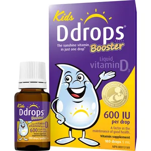 Ddrops Booster 600 IU Vitamin D3, 180 Drops - Non-GMO, Gluten-Free, Sugar-Free Supplement