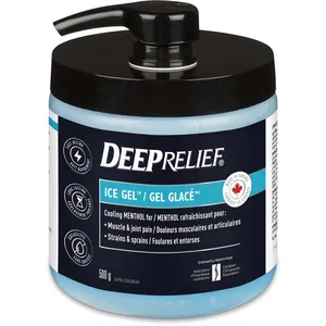 Deep Relief Ice Gel for Muscle and Joint Pain, 2% Menthol, Reduces Inflammation Fast