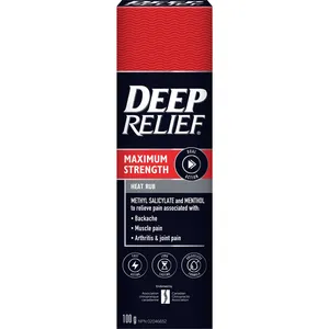 Deep Relief Maximum Strength Heat Rub for Sore Muscles and Joints, 30% Methyl Salicylate, 8% Menthol