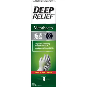 Deep Relief Menthacin Arthritis Pain Relief Rub with Capsaicin - Ultra Strength 4% Menthol