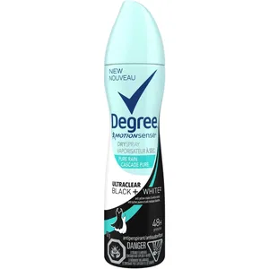 Degree Women Antiperspirant - UltraClear Black + White Pure Rain 107g, Anti-Stains, 48h Protection