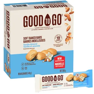 Delicious Vanilla Almond Soft Baked Bars - 5g Sugar, 6g Fiber, Blue & Crème, Nutritious Snack