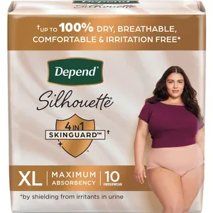 Depend Silhouette Extra-Large Incontinence Underwear for Women, Maximum Absorbency, Pink