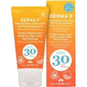 Derma E Sun Defense Clear Zinc Oil-Free Sunscreen SPF30 for Sensitive Skin