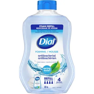 Dial Antibacterial Foaming Hand Wash Refill - Spring Water, 100% Recycled Plastic, Gentle Formula