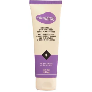 DivaWash Plant-Based Menstrual Cup Cleanser, pH Balanced, 100% Natural for DivaCup Care