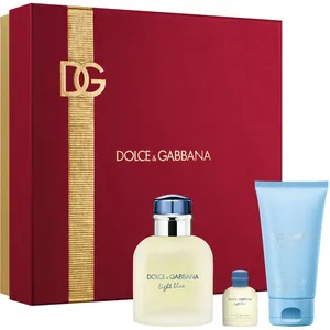 Dolce&Gabbana Light Blue Pour Homme EDT Gift Set - 75ml, 50ml Shower Gel, 5ml Mini - Mediterranean Freshness