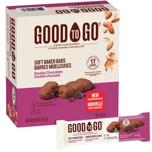 Double Chocolate Soft Baked Bar in Purple & Crème – 5g Sugar, 6g Fiber, Made with Almond Flour