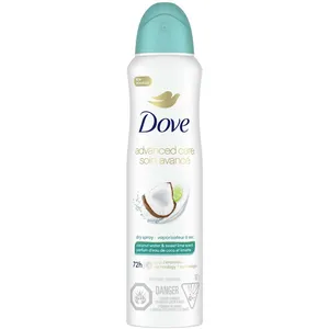Dove Advanced Care Coconut Water & Sweet Lime Antiperspirant Dry Spray for Women, 72H Protection
